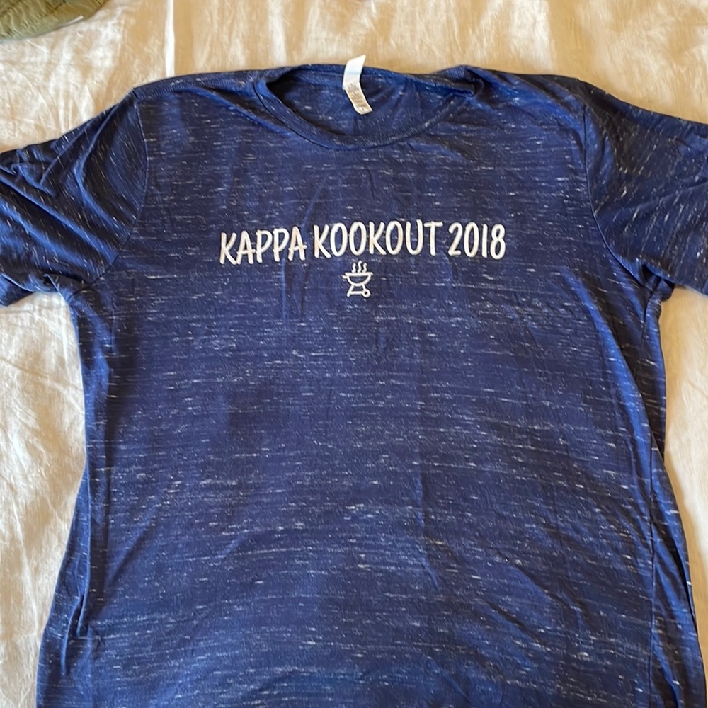 KKG blue t shirt with white speckles